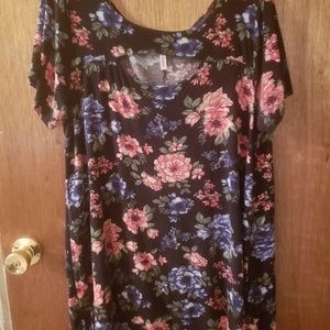 Floral Cut-Out Shirt Dress